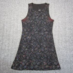VTG Maurices Sparkle Holiday Party Dress Womens S Black Sleeveless Stretch‎ Y2K